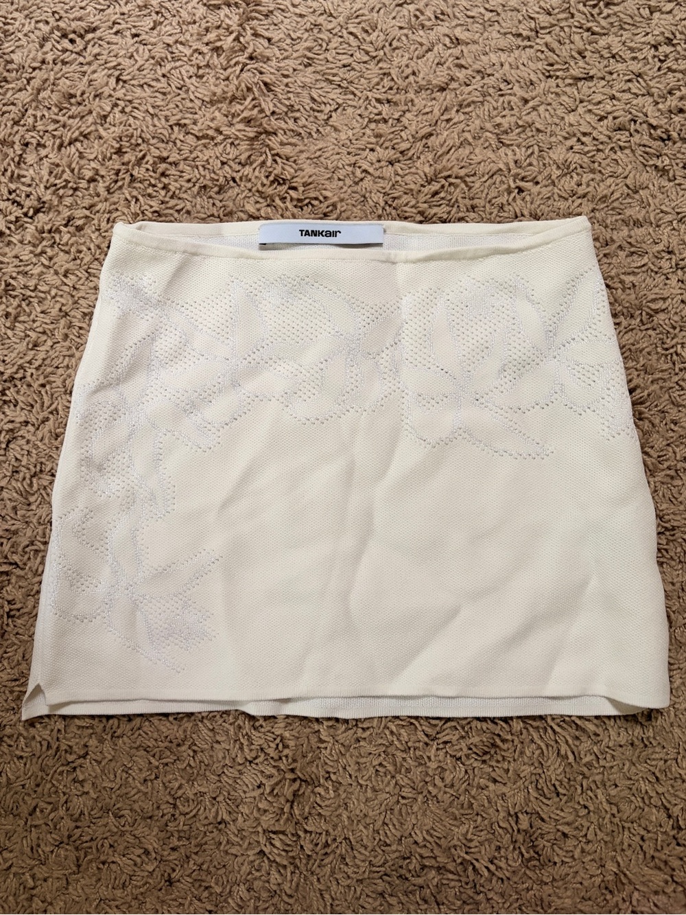 Tank air plumeria girl mini skirt in color milk